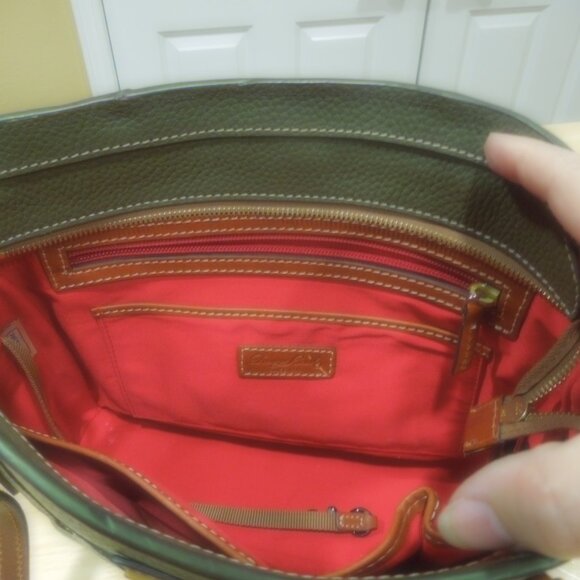 Dooney & Bourke Olive Pebble Leather Small Lexington Bag - Picture 7 of 8